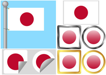 Flag Set Japan