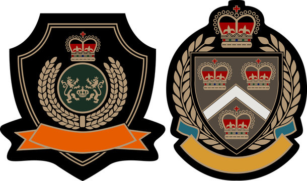 decorative royal emblem badge