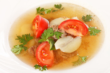 vegetable soup with beef