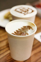 cappuccino in the coffee-shop