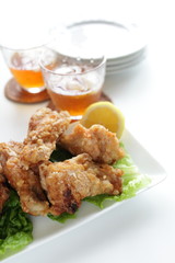 Fried chicken and drink