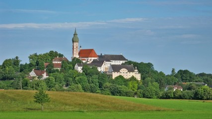 Time-lapse of the beautiful monastery Andechs in Bavaria Germany