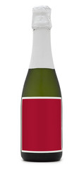 Bottle of champagne (clipping path)and path for label
