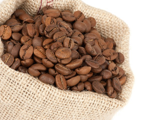 Fototapeta premium Coffee Beans in a Bag