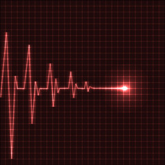 Abstract heart beats cardiogram