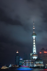 Fototapeta na wymiar Oriental tower night scene