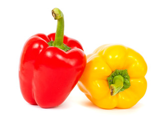 Red and yellow sweet peppers