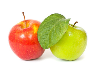 Red and green apples