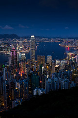 Fototapeta premium Hongkong nachts