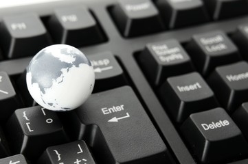 地球儀　キーボード