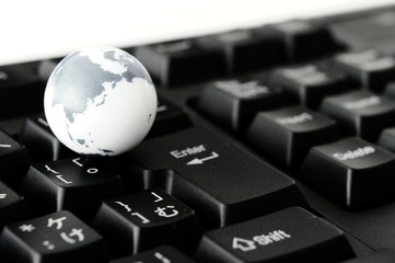 地球儀　キーボード