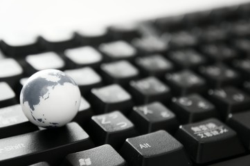 地球儀　キーボード