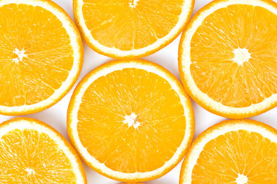 oranges, sliced ??into circles