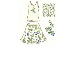 Element for design. Women's t-shirt illustration