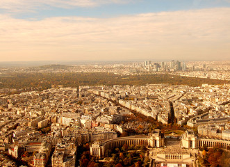 Birds Eye View Of Paris In The Autumn 5