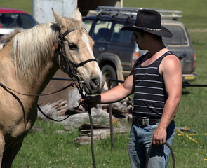 man and horse