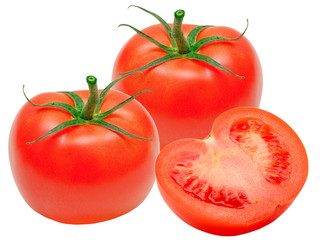 Tomato isolated on white background