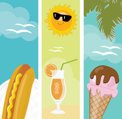 Summer food banners