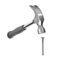 marteau de charpentier et clou