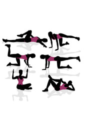 silhouettes of athletes involved in sports