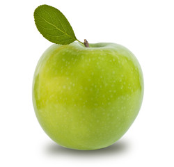 Green apple isolated