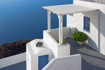 Patio in Santorini, Greece