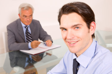 two men during a job interview