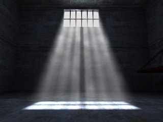 dark prison window bar light ray, nobody, freedom - Powered by Adobe