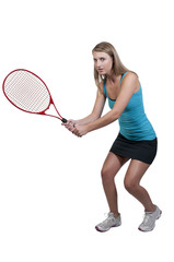 Obraz na płótnie Canvas Woman Playing Tennis