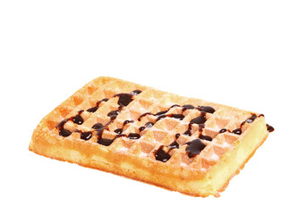 Waffeln mit Schokoladensauce
