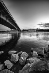 Warsaw panorama with bridge