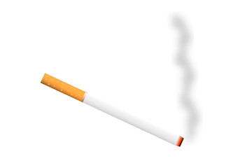 Сigarette with a smoke - vector illustration