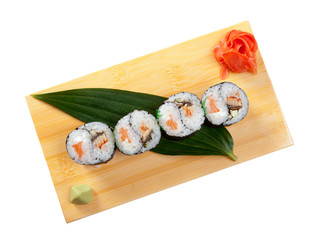 Japanese sushi  Roll made of Smoked fish