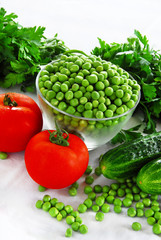 Appetizing fresh vegetables