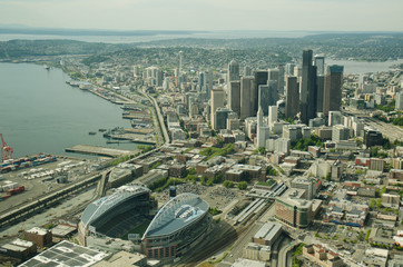 Downtown and Stadium Aerial