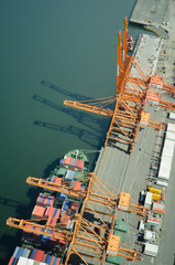 Ship at Dock - Aerial