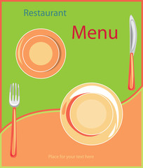 Restaurant menu. Invitation card