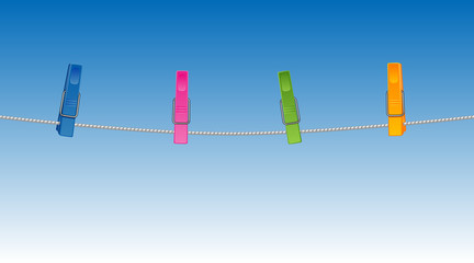 Colored clothespins