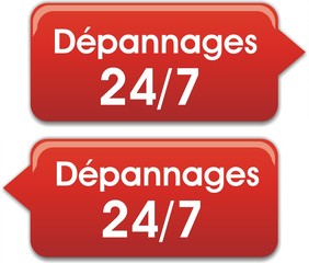 bouton dépannages 24/7
