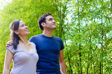 Couple Relaxing Outdoors