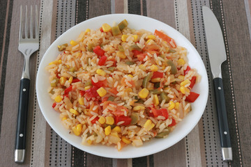 Rice with vegetables