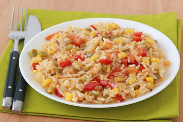 Rice with vegetables
