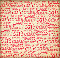 Wallpaper with dessert text