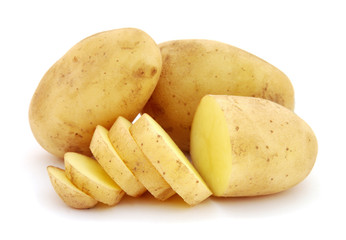Potatoes isolated on white background