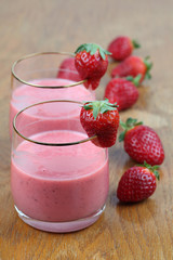 Strawberry milk shake
