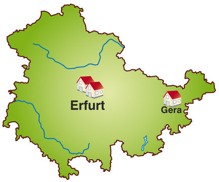 Thüringen Infokarte gruen in SVG