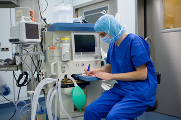 anesthetist at work