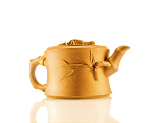 A chinese teapot isolated on whitebackground