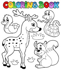 Livre de coloriage avec des animaux de la forêt 2