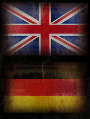 USA and German grunge flag